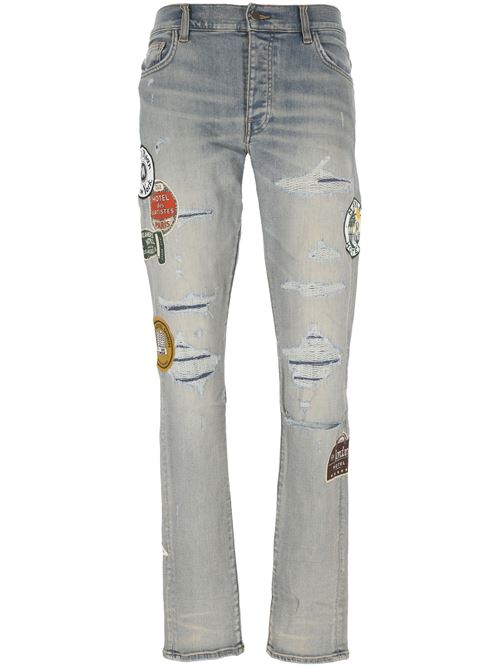 Jeans skinny Travel Patch Repair AMIRI | AMDNSY1025ANTIQUE  INDIGO